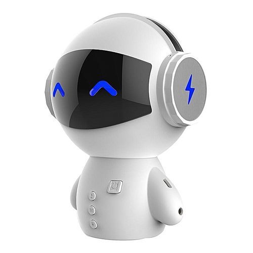 Mini Portable Robot Smart Blueototh Speaker With BT CSR 3.0 Plus Bass Music Calls Handsfree TF MP3 AUX With Charging Function-White HT-S