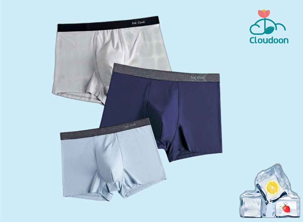 Men's 3D U-POUCH Underwear Breathable Underpants Boxer Briefs 3pcs/set