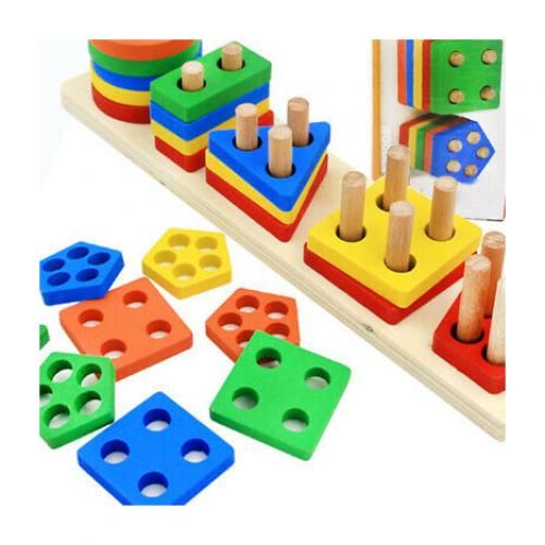 Wooden Shape Sorter For Babies