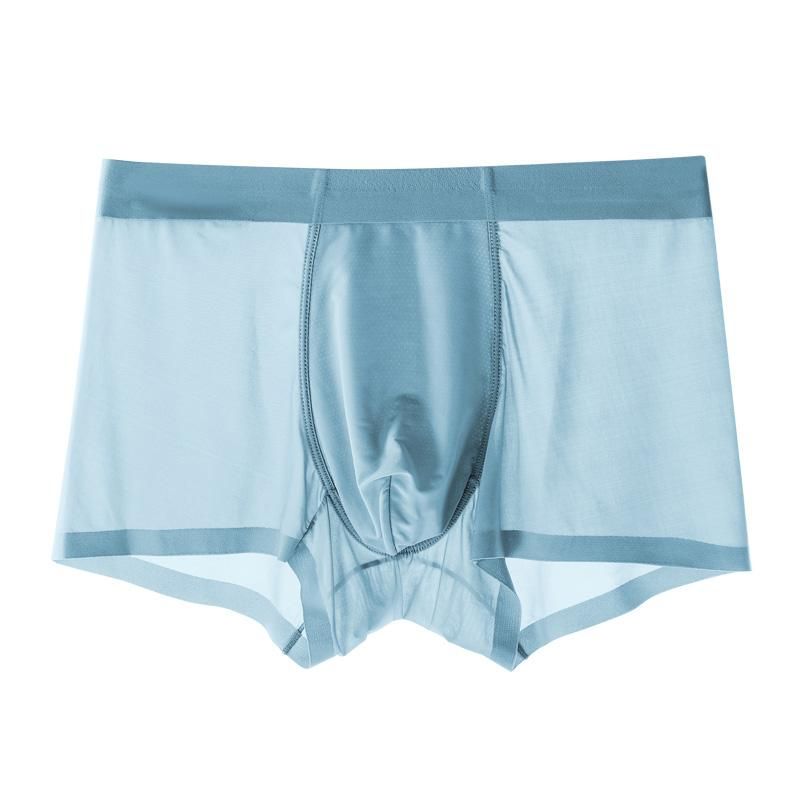 Men Underwear Cotton U Convex  Mens Solid Nylon Seamless Shorts Pants Soft Ice Feel  Male s XXXL