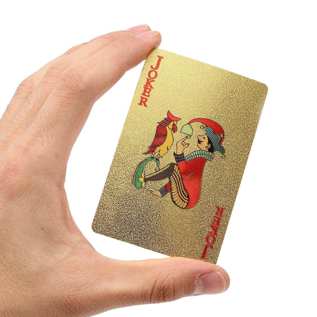 5PCS €500 EUR Gold Edition Golden Playing Cards Deck Magic Card Plastic Gold Foil Plated Poker Cards Waterproof