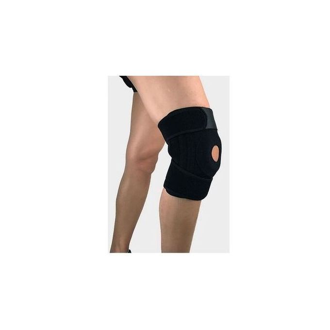 One Size Fits All Neoprene Knee Wrap Support/ Brace - Black