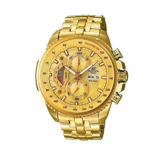 Edifice EF 558 Gold Tone Chronograph Watch