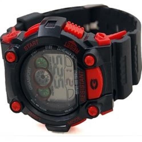Digital Sports Wristwatch - Red