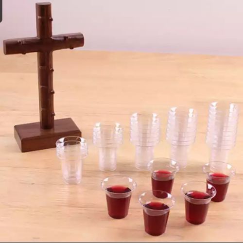 Disposable Holy Communion Plastic Cups - (100 Pieces) With Free Gift