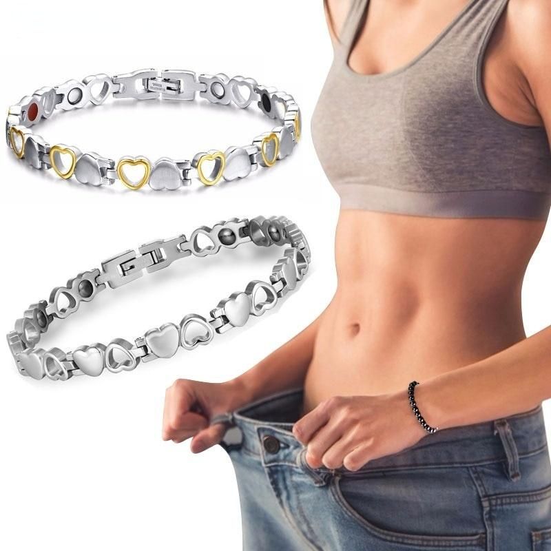 Fashion Simple Hollow Magnet Inlaid Magnetic Therapy Bracelet Luxury Multicolor Jewelry Help Sleep Charm  For Women Z213