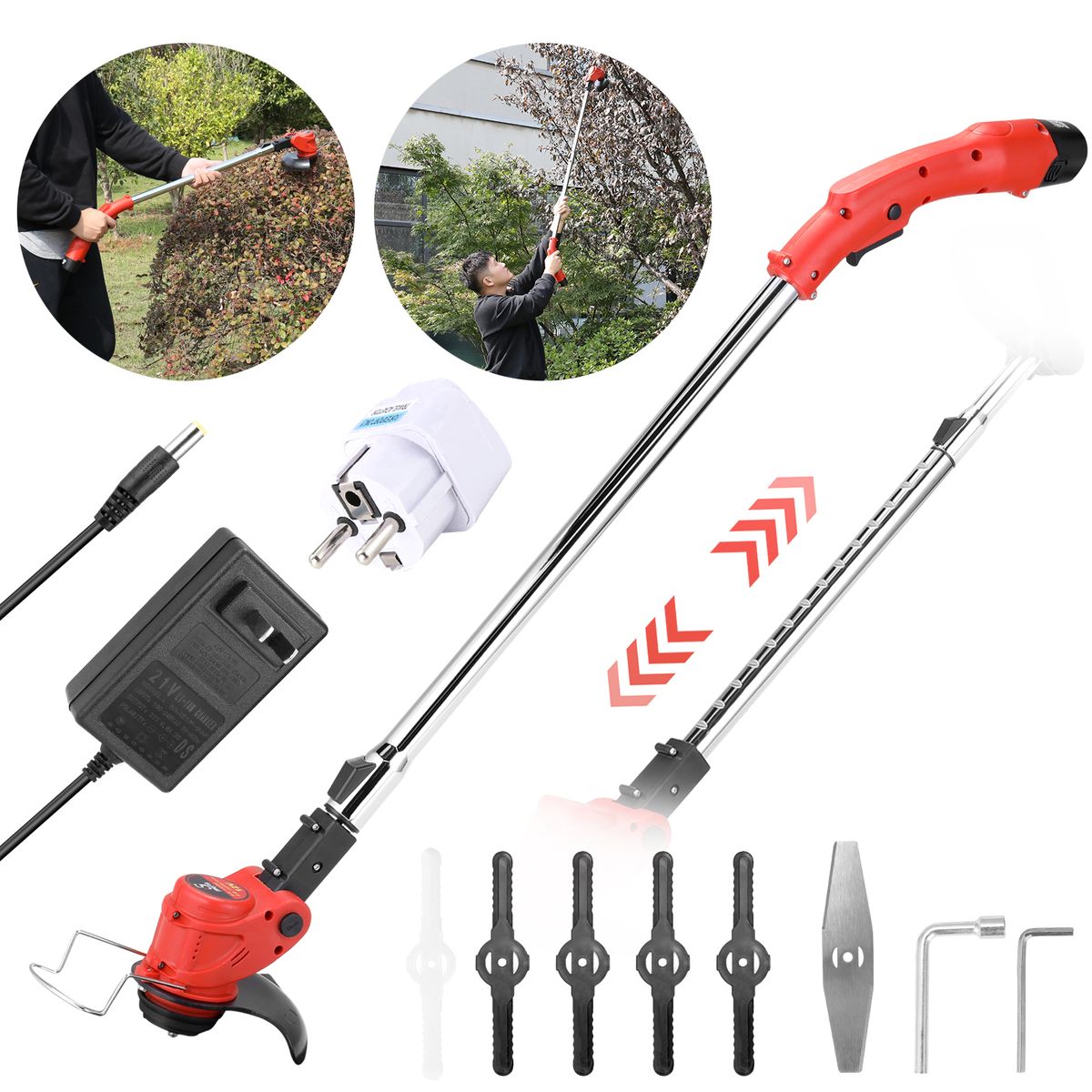 12V Electric Lawn Mower Cordless Household Grass Trimmer