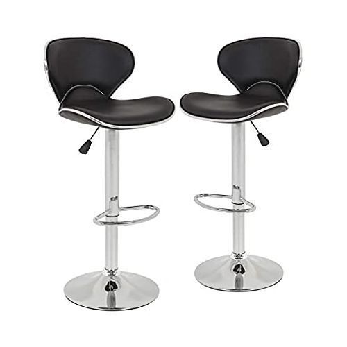 Love Shaped Swivel 360° Adjustable Bar Stool(Set Of 2)