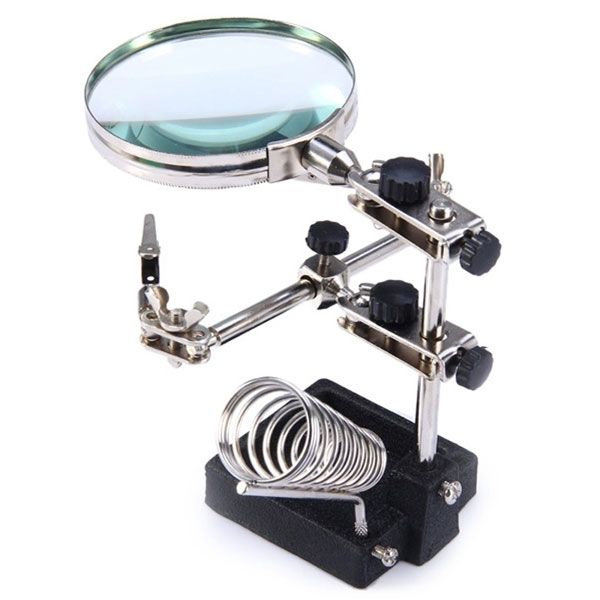 Multi-Functional Soldering Iron Stand Holder Table Magnifier