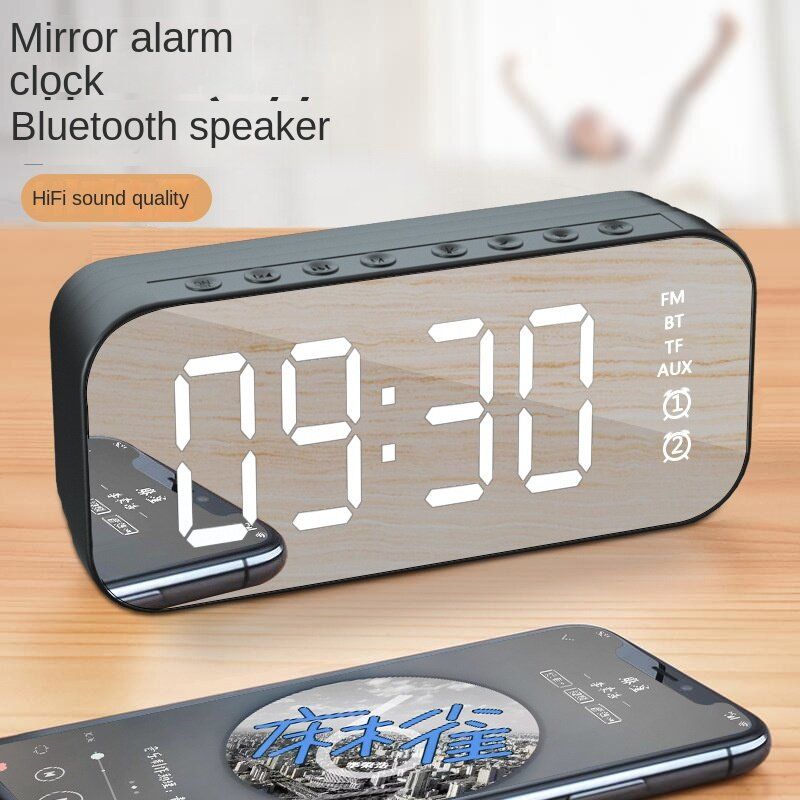 【Free Gift】！Wireless Retro Bluetooth Speaker  Remote Control Alarm Clock Smart Speaker Kotak Speaker Keras