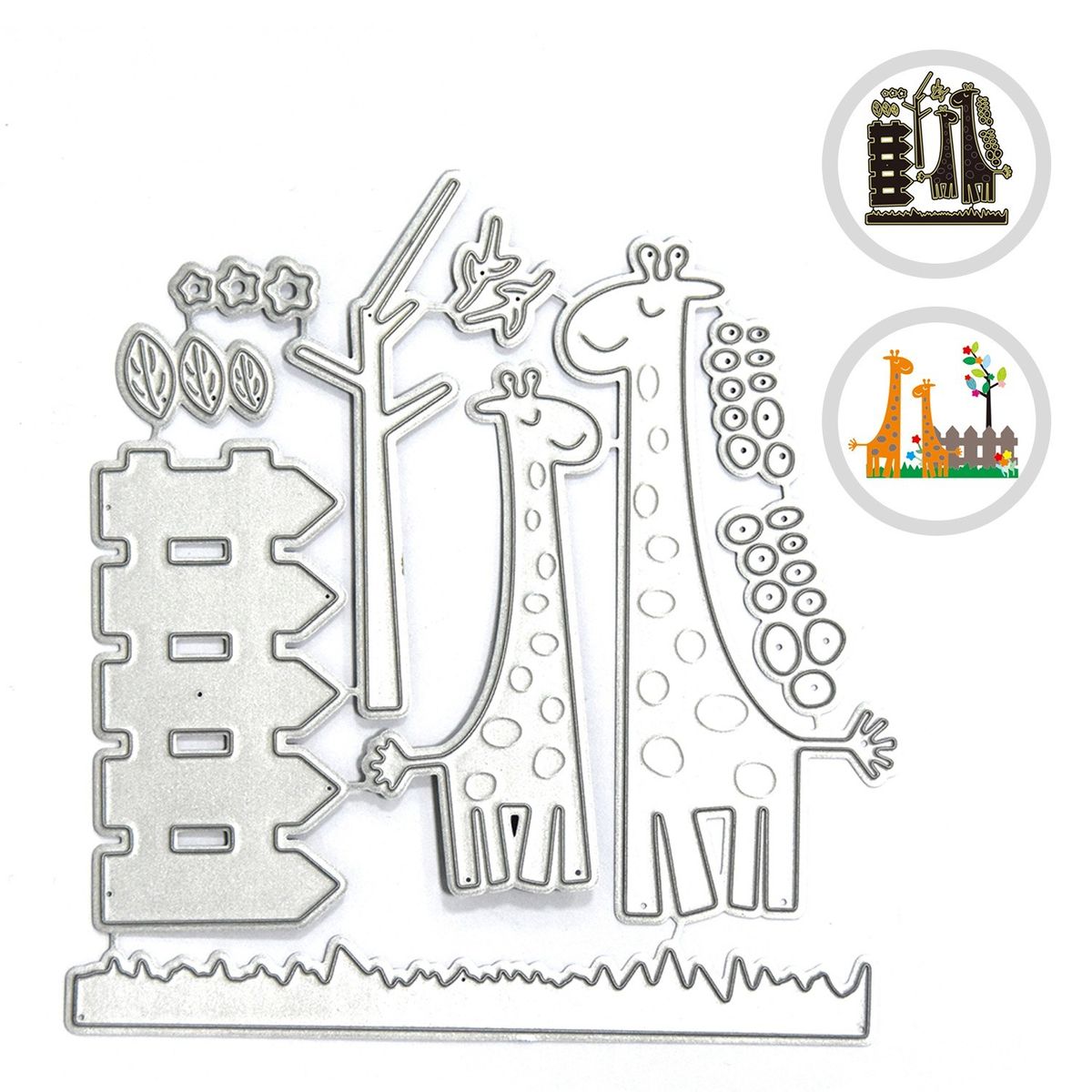 Christmas Metal Cutting Dies Cute Giraffe Shape Cutting Die