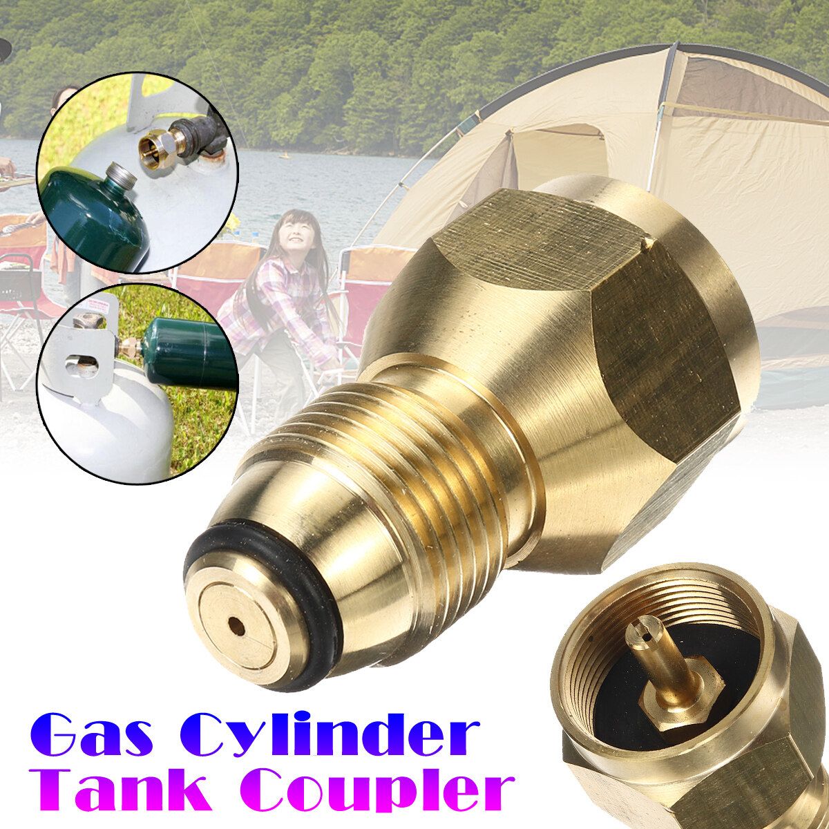 Propane Refill Adapter Gas Cylinder Tank Coupler Heater Camping Hunt BBQ Tool
