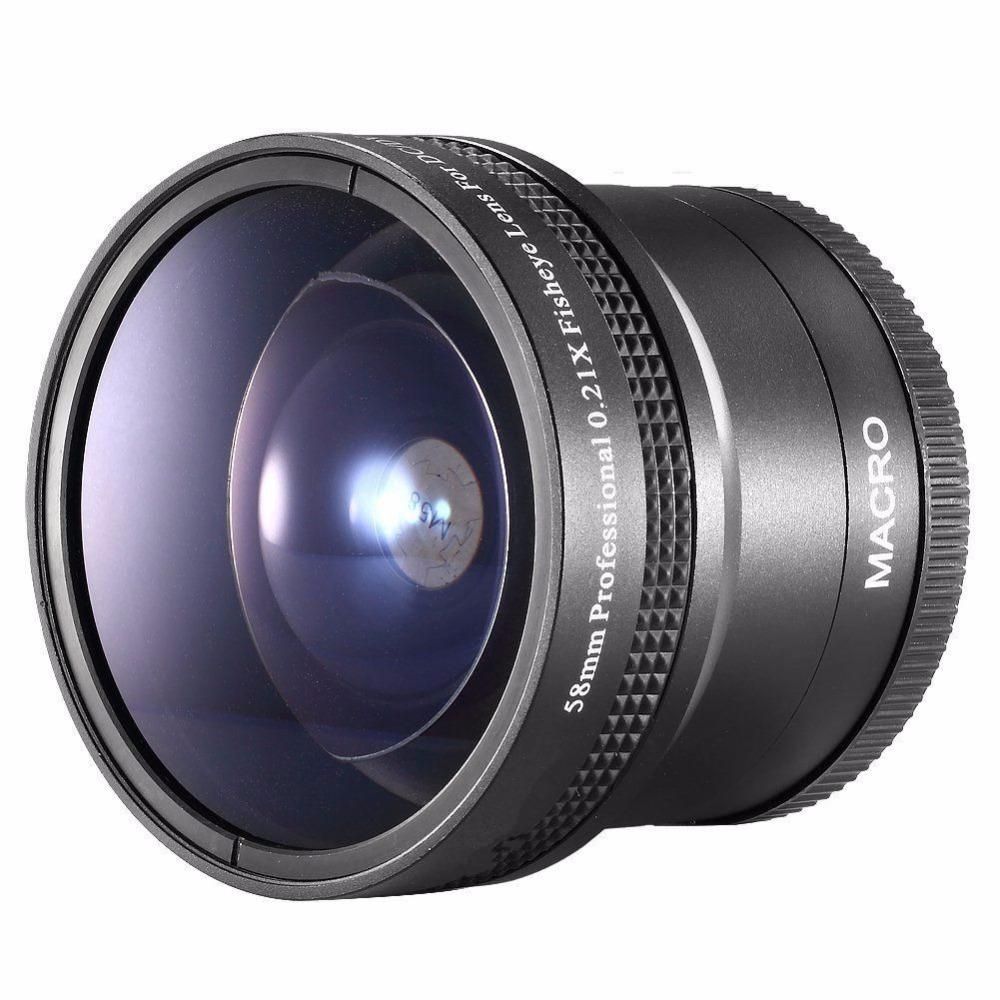 58mm AF 0.21X Wide Angle + Fish-eye Lens for Canon Nikon Sony Pentax Olympus Camera