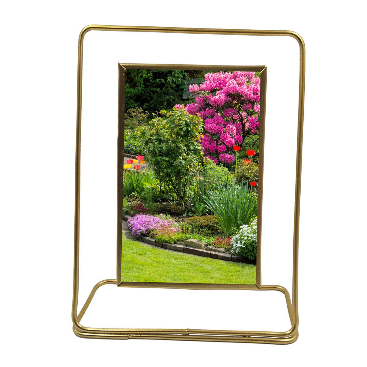 Modern Metal Floating Picture Frame For Home Office Gold Vertical