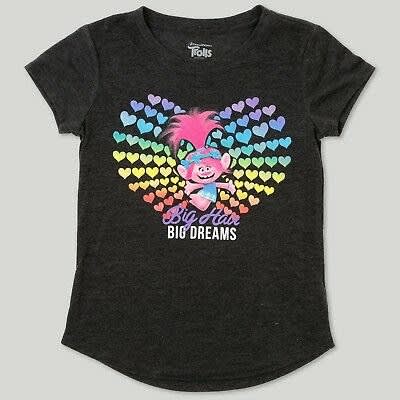Trolls Rainbow Hearts Girl's Short Sleeve T-shirt