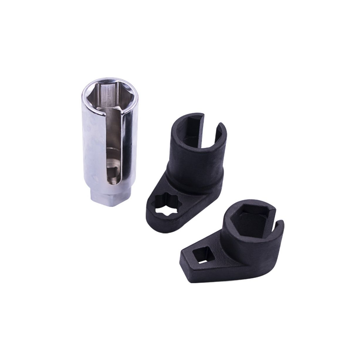 Oxygen Sensor Remover Socket 22Mm Sensor Socket Wrench 3 Pcs Wire Gate Accesses Sensor Side Preventing Damage To Wires