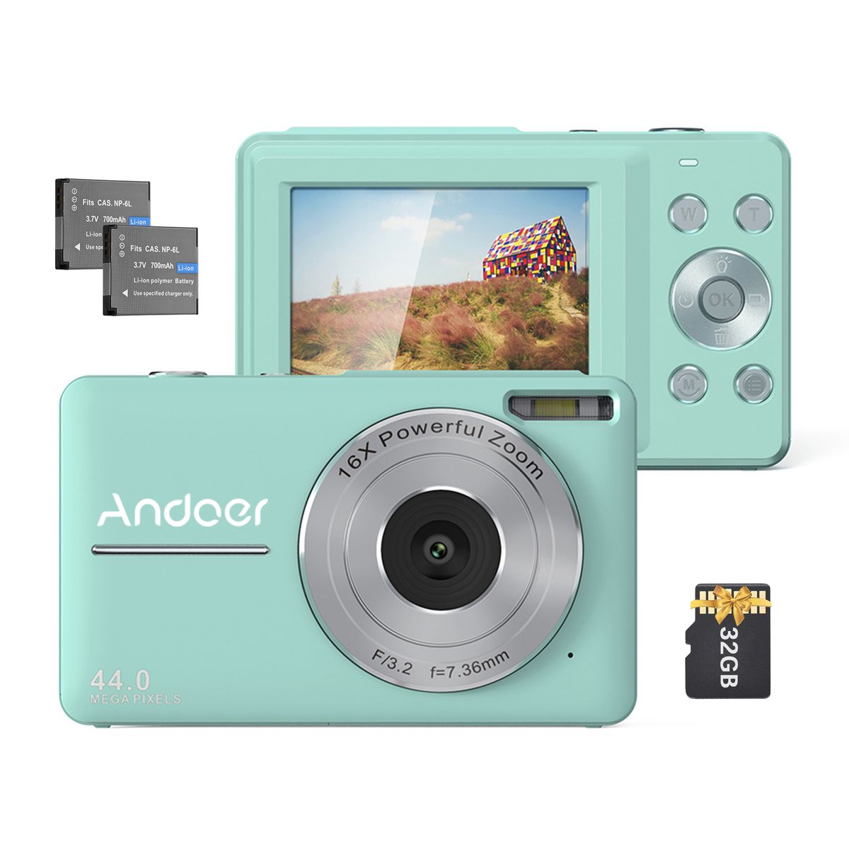 Portable 1080P Digital Camera Video Camcorder 44MP
