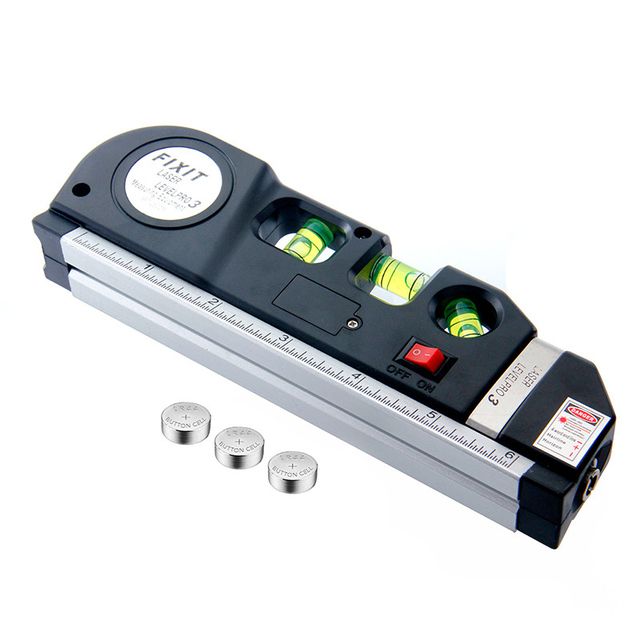 Laser-niveau Kruis Lijn Laser Tape 2.5 M Measurmen