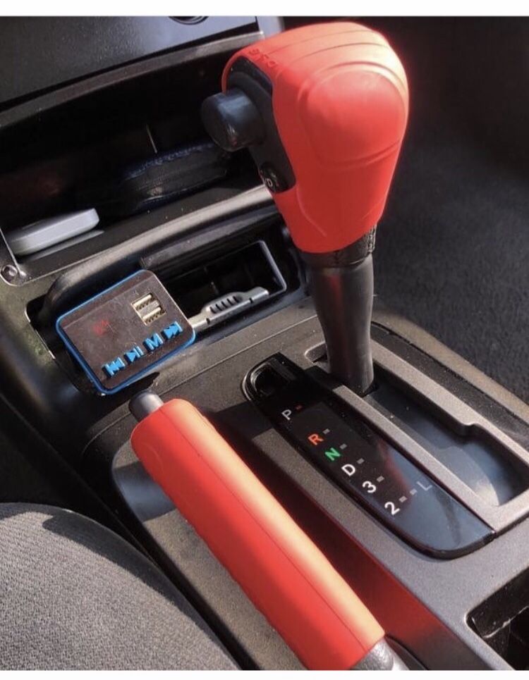 Gear Knob Cover + Hand Brake Cover Red Color