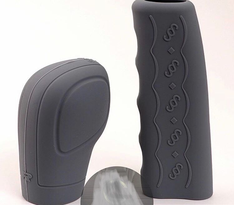 Gear Knob Cover + Hand Brake Cover Gray Color