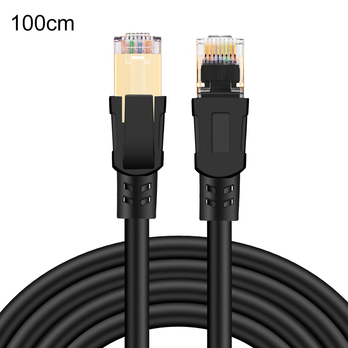 1/2/3/5/10m Cat8 Ethernet Cable 25/40Gbps Super Speed-Black