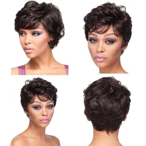 Temperament Wigs Curly Textured Short Hair