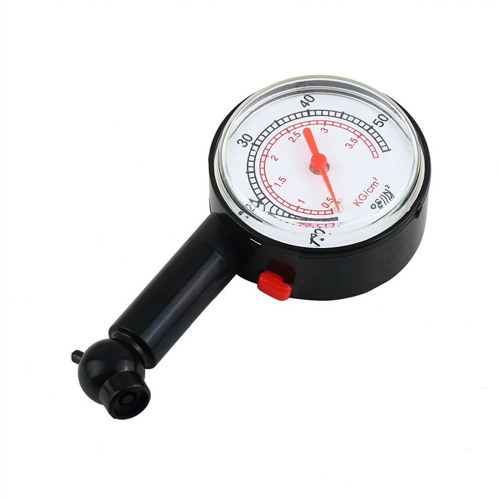 Car Vehicle Motorcycle Bicycle Dial Tire   Meter Pressure Tyre Measure-Black