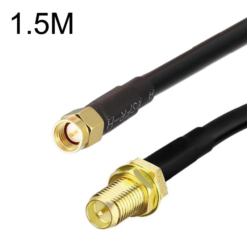 SMA Male To RP-SMA Female RG58 Cable, Cable Length:1.5m
