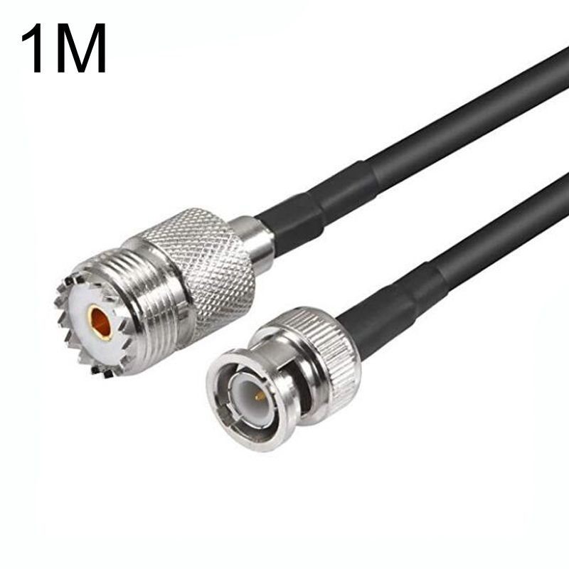 BNC Male To UHF Female RG58 Coaxial Cable, Cable Length:1m