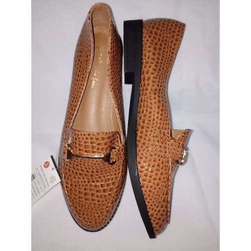 Croc Embossed Loafers For Ladies