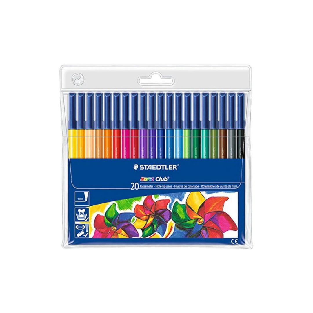 Noris Club Marker Set - Fine Tip (20 In A Pack, Assorted Colors)