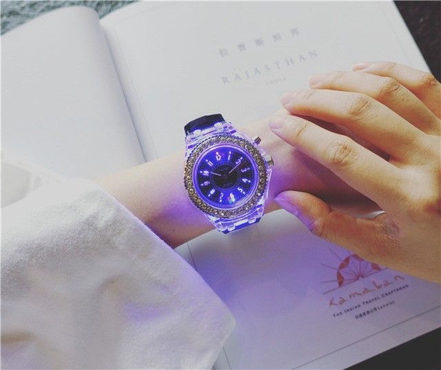New Lovely LED Backlight Sport Waterproof  WristWatch- Blue