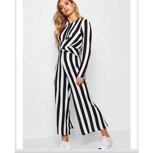 Monochrome Jumpsuit Aka Zebra Stripes