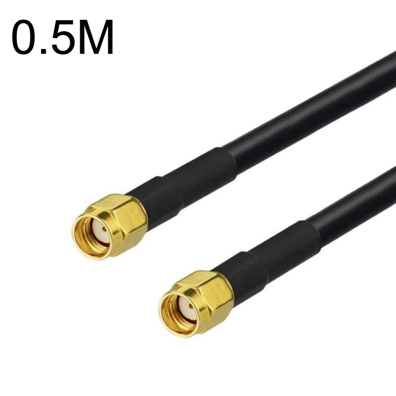 RP-SMA Male To RP-SMA Male RG58 Cable, Cable Length:0.5m