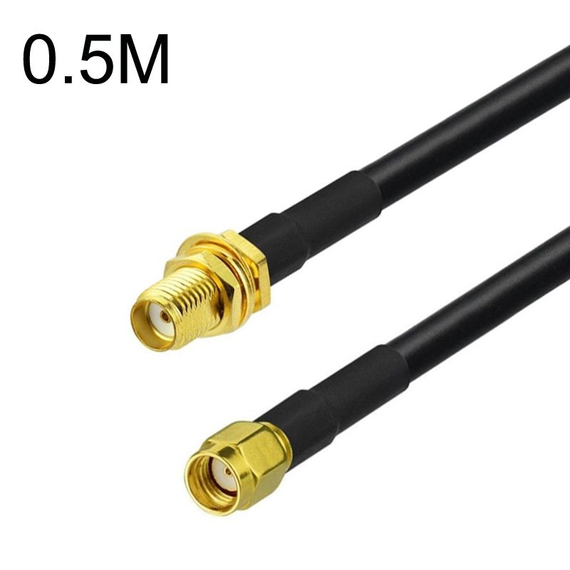 SMA Female To RP-SMA Male RG58 Cable, Cable Length:0.5m