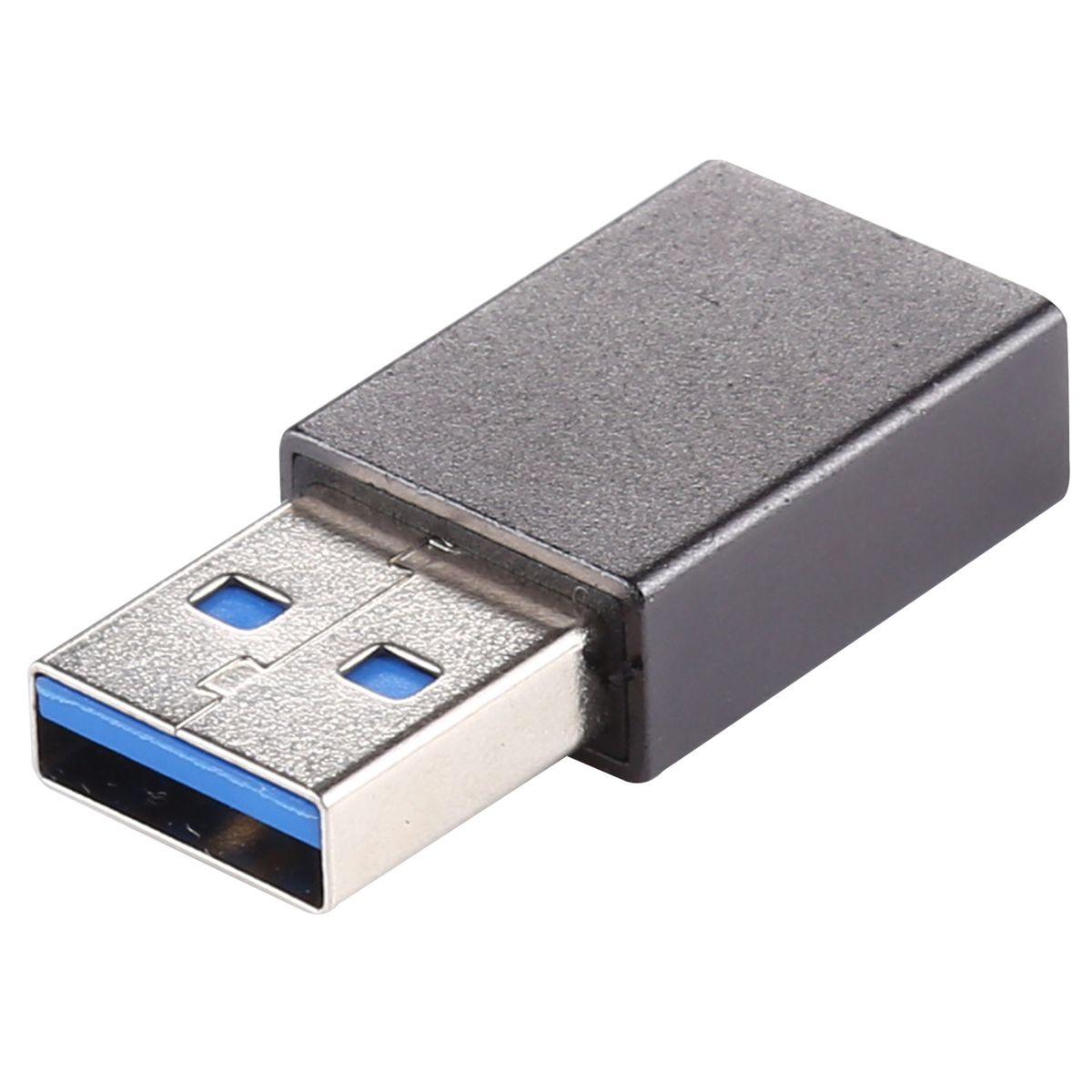 USB 3.0 Male To Type-C / USB-C Female Aluminium Alloy Adapter (Black)