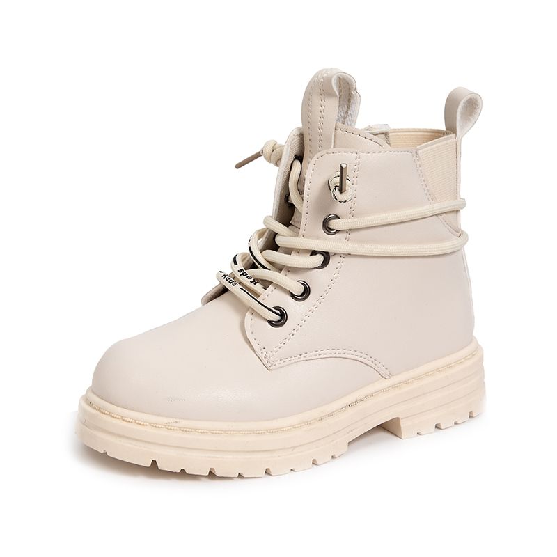 British Style Casual Trend Martin Shoes For Boys And Girls-White