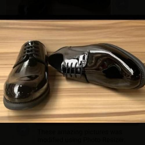 Glossy Black Branded Shoe