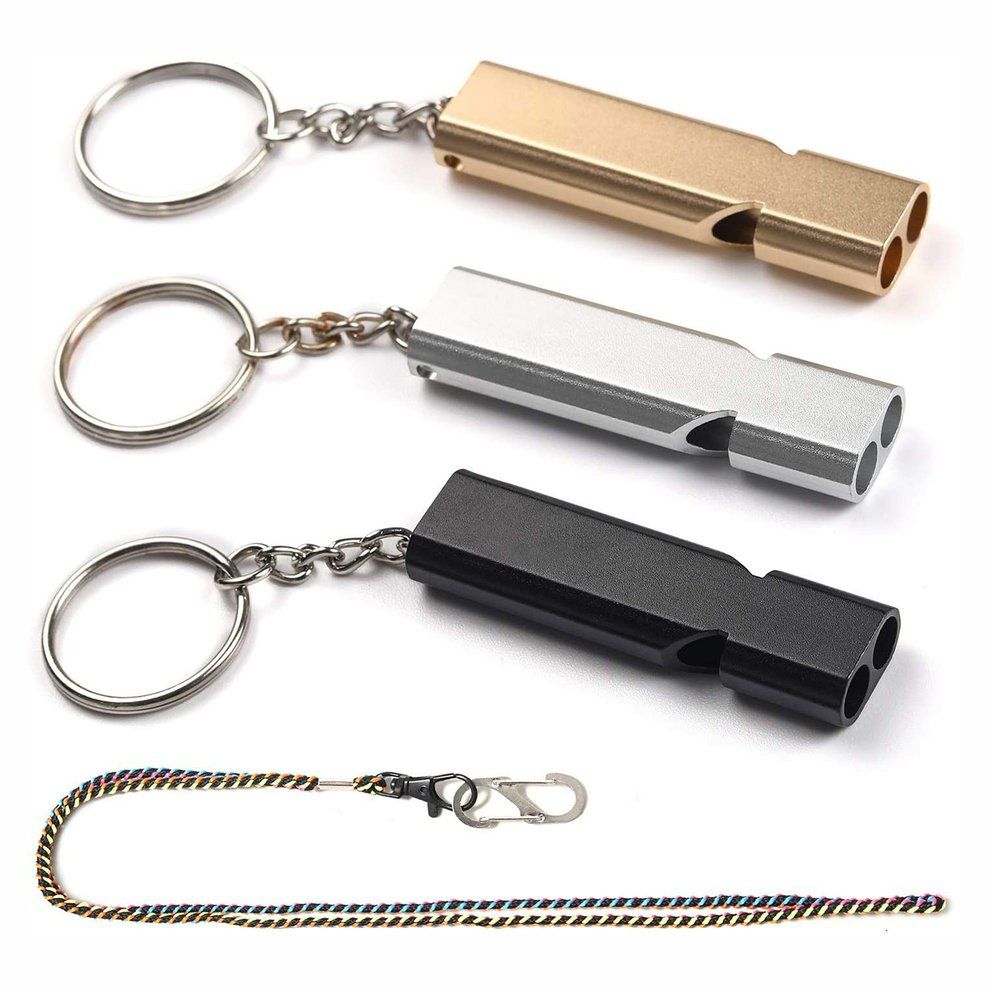 3 P S Outdoor Flat   Dual Frequen Y Survival   Double Tube-Silver+gold+black-55 * 15 * 8mm