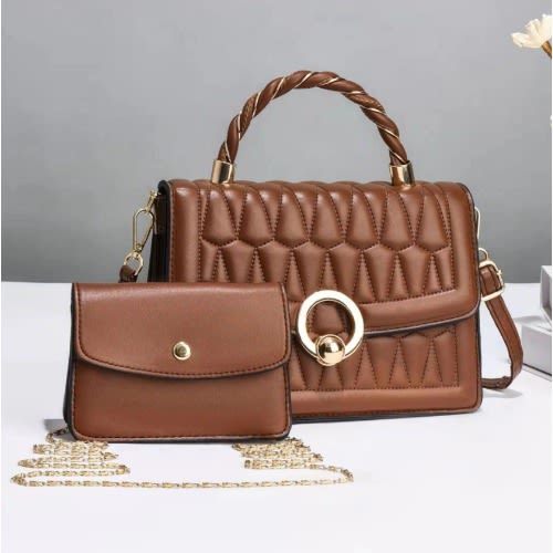 Ladies Leather Handbag - Brown