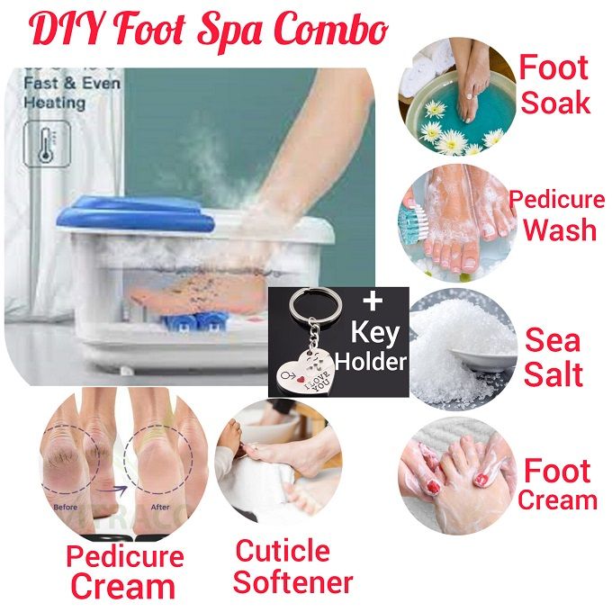 DIY Foot Spa Massage Detox Bowl /Essentials Combo &KeyHolder