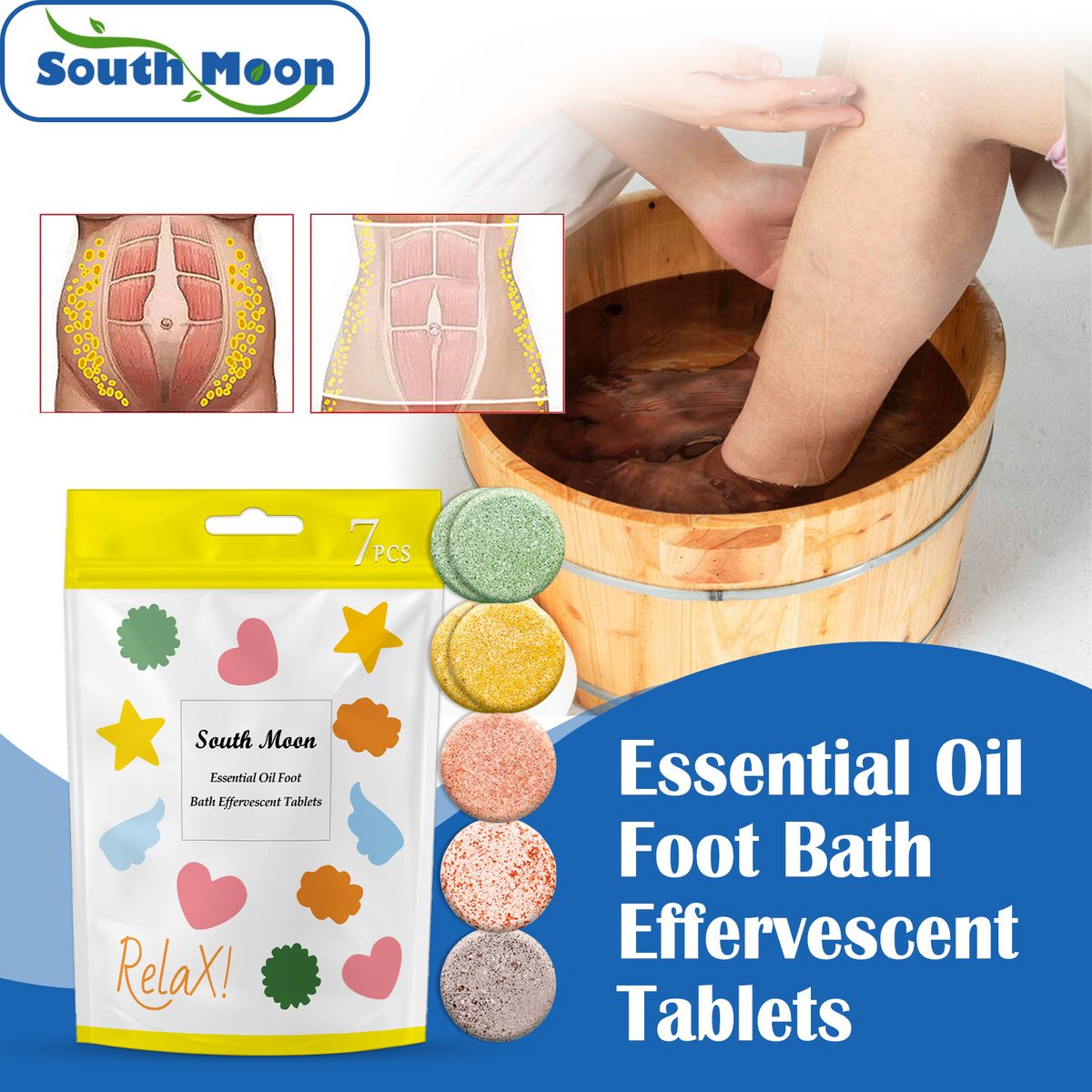 Essential Oil Foot Bath Effervescent Tablets Detox Slimming
