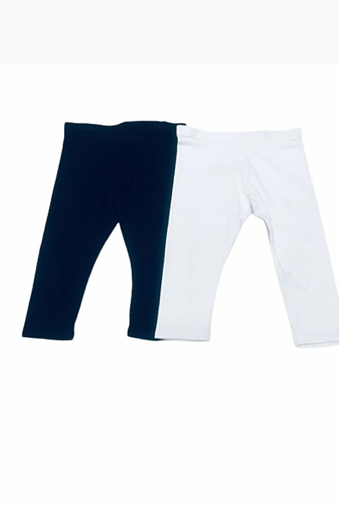 Girls Stretch Leggings White And Black