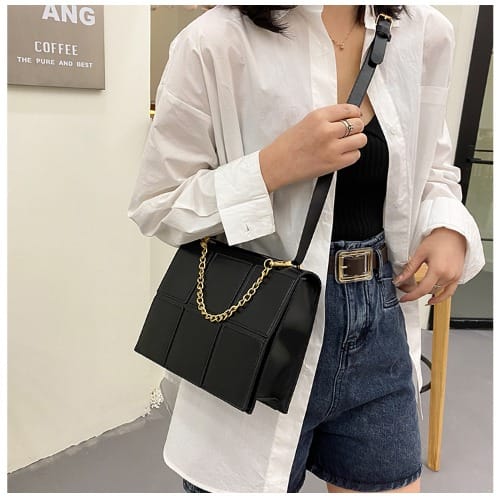 Woman Handbags Single Shoulder Messenger Bag- Black