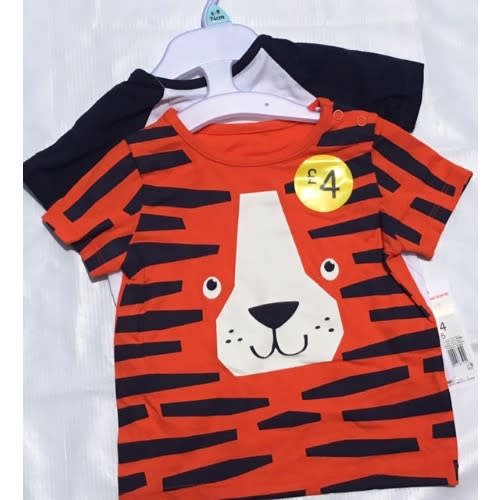 2 Pack Tiger Baby Top