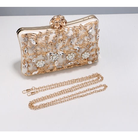 Floral Studded Unique Clutch Purse 1