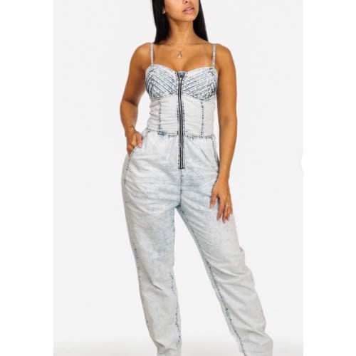 Cut-Out Back Spaghetti Jump Suit