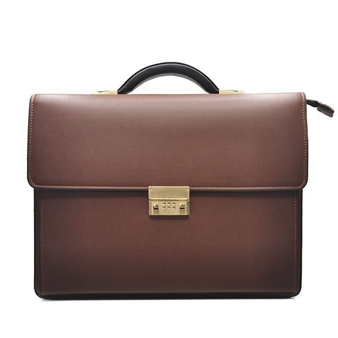 Premium Leather Men's Passcode Briefcase Bag - Executive Bag