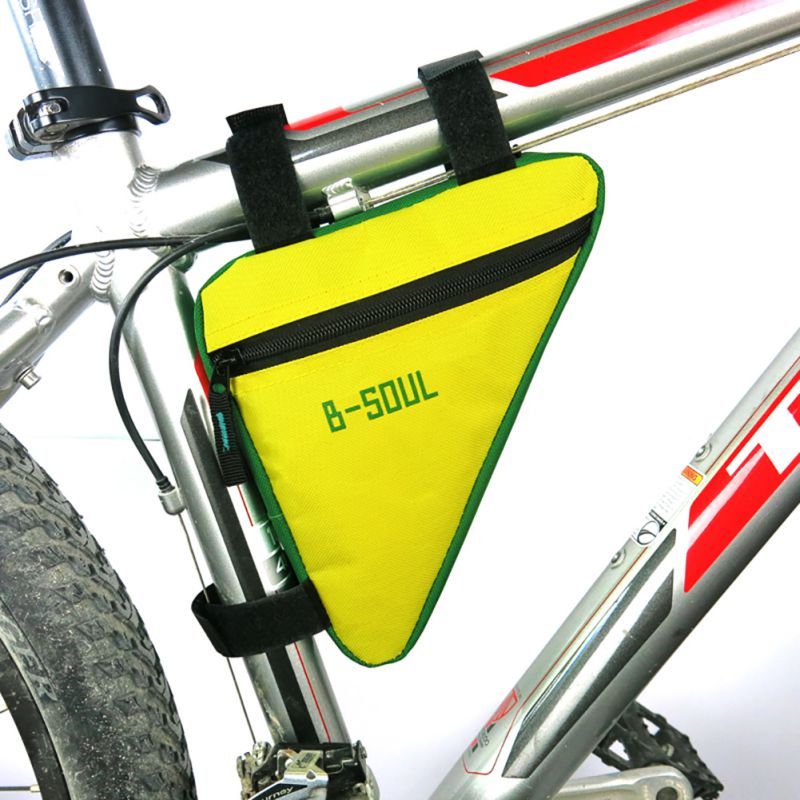 Waterproof Cycling Bicycle Bags Front Tube Frame Bag Saddle Bag MTB Bike Bags Triangle Pouch Frame Holder Bycicle Accessories(#Red)