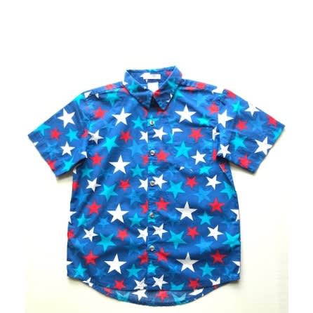 Boys Short Sleeve All Stars Button Down Shirt